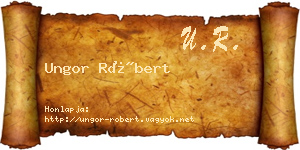 Ungor Róbert névjegykártya