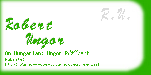 robert ungor business card